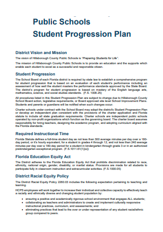 Public Schools Student Progression Plan
