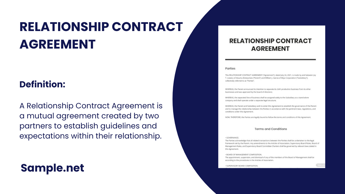 Relationship Contract Agreement