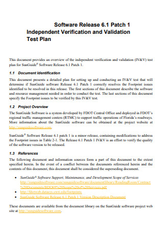 Release Validation Test Plan