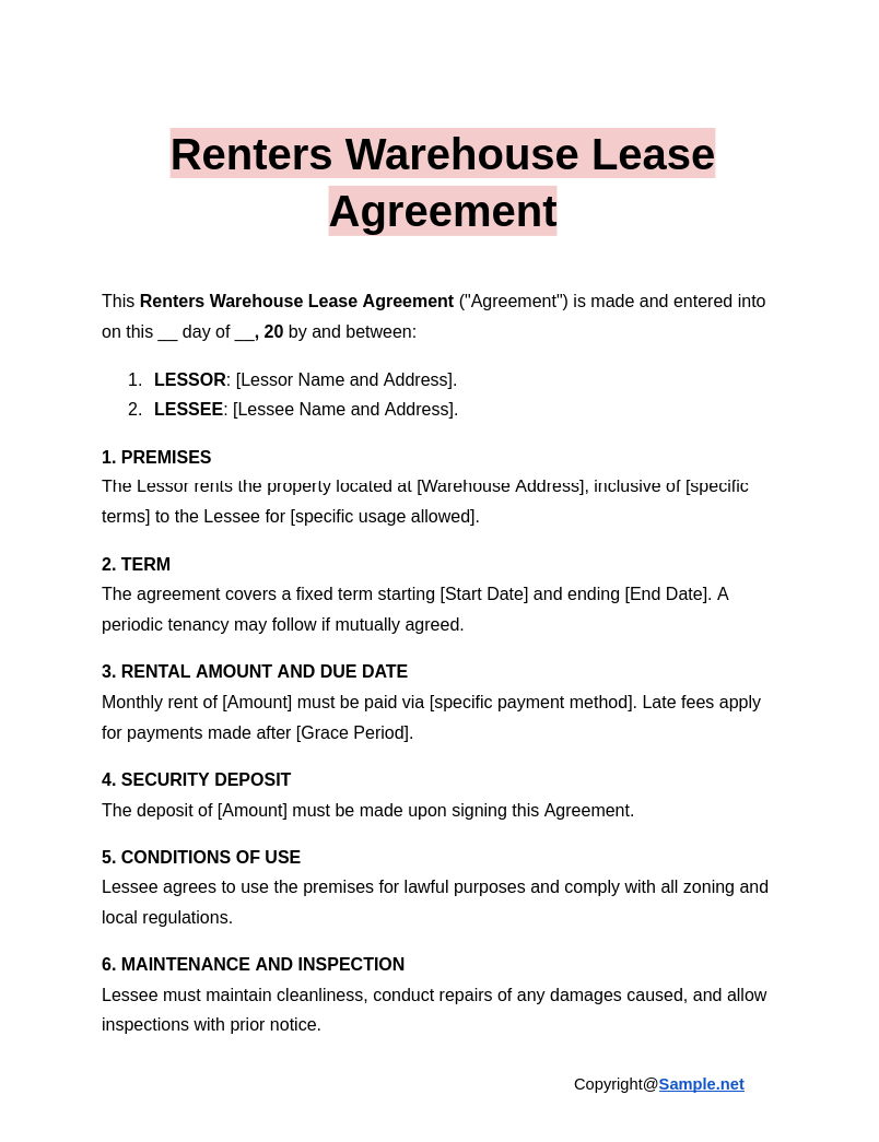 Renters Warehouse Lease Agreement Google Docs 01 10 2025 04 49 PM