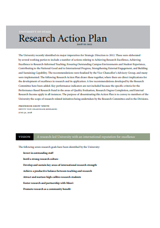 Research Action Plan Example