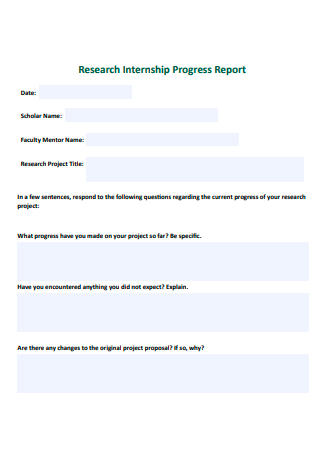 Research Internship Progress Report