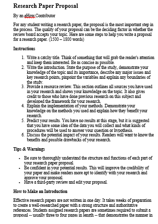 Research Paper Proposal in DOC