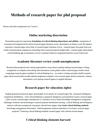 Research Paper Proposal in PDF