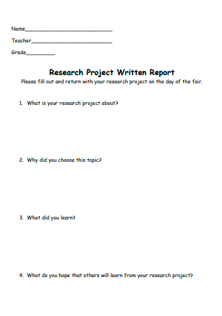 Research Project Written Report