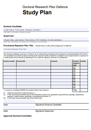 Research Study Plan