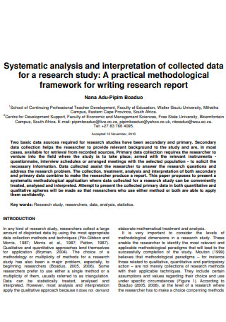 Research Systematic Analysis Report