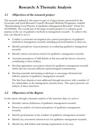 Research Thematic Analysis Report