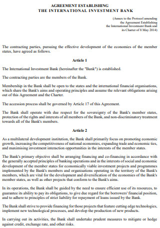 Sample Investment Banking Agreement