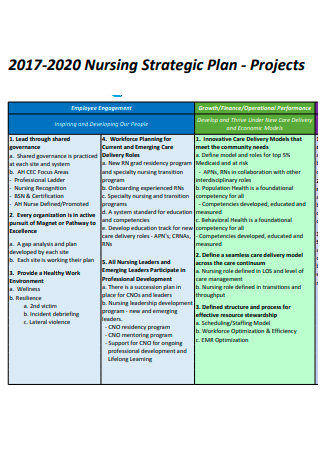 Sample Nursing Strategic Plan