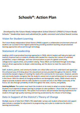 Sample School Action Plan