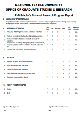 Scholars Bi Annual Research Progress Report