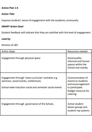 School Activity Action Plan