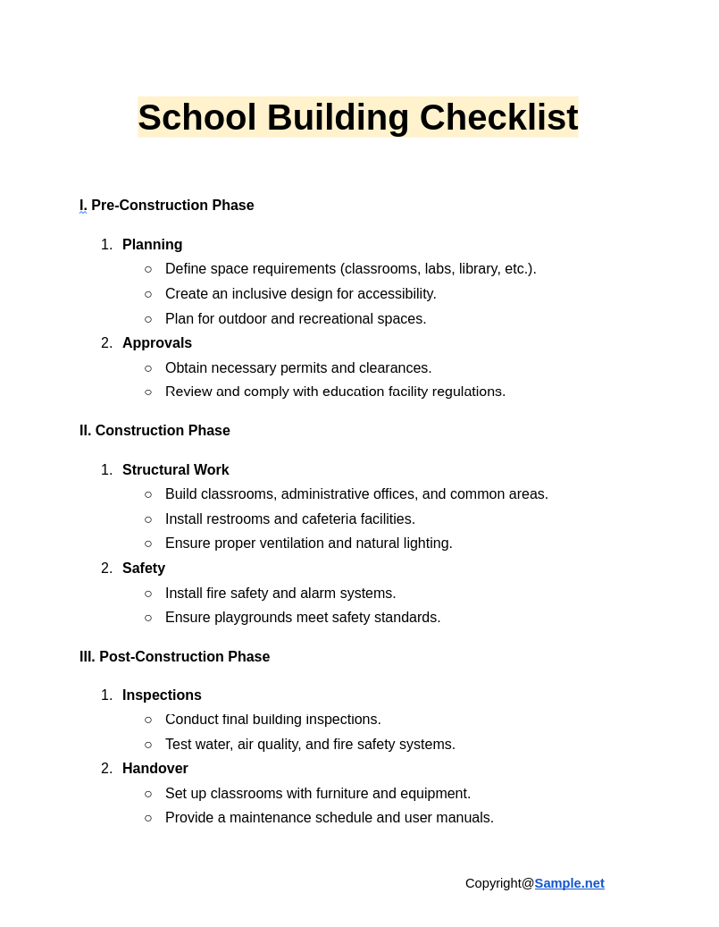 School Building Checklist Google Docs 01 06 2025 10 49 AM