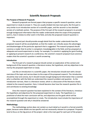 Scientific Research Proposal in PDF