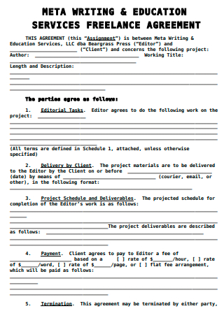 Service Freelance Project Agreement