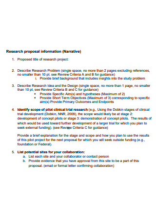 Simple Clinical Research Proposal