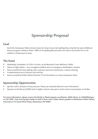 Simple Program Sponsorship Proposal