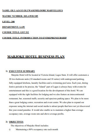 small hotel business plan in tamilnadu