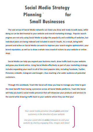 Social Media Strategy Planning For Small Businesses