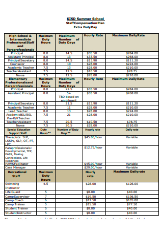 Staff Compensation Plan in PDF