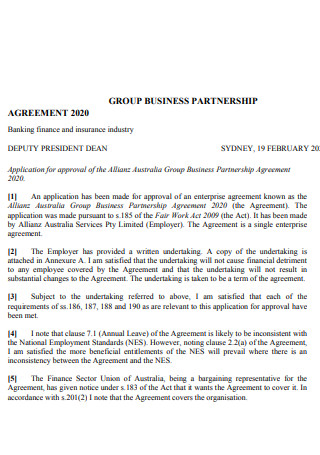 Startup Business Partnership Agreement Example