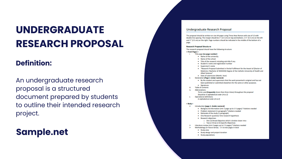 undergraduate research proposal