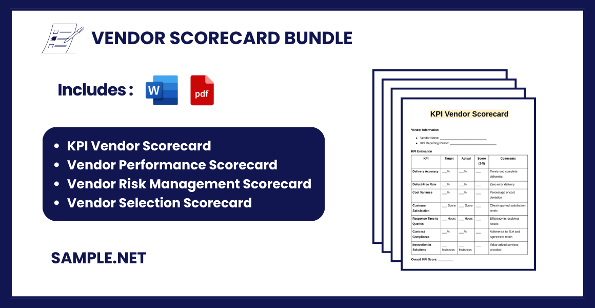 vendor scorecard bundle