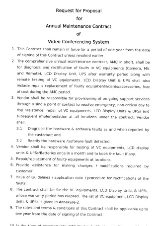 Video Conferencing System Contract Proposal