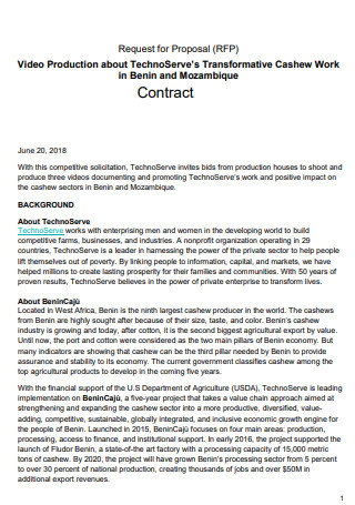 Video Work Contract Proposal