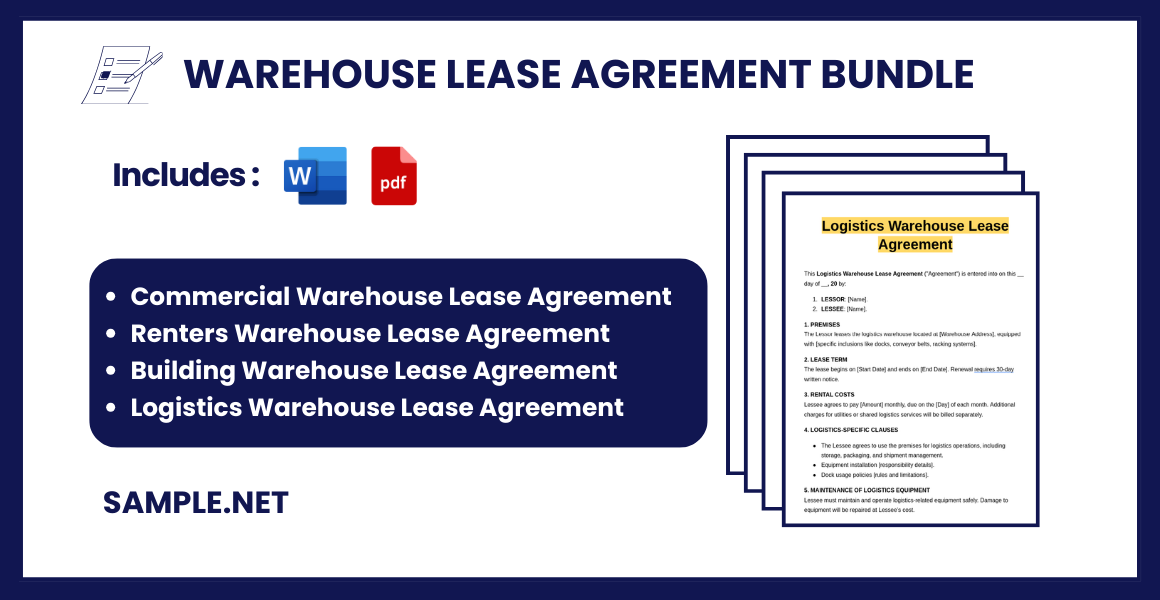 warehouse lease agreement bundle