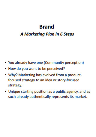 6 Steps for Brand Marketing Plan