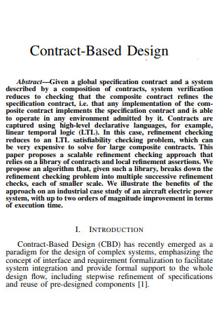 Abstract Contract Based Design