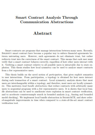 Abstract Contract Communication