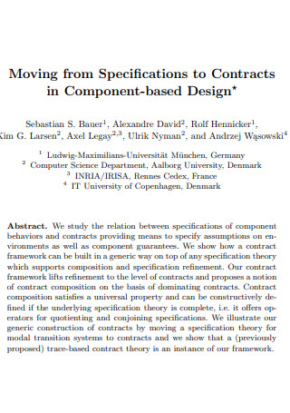 Abstract Specifications to Contracts