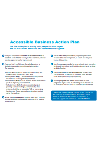 Accessible Business Action Plan