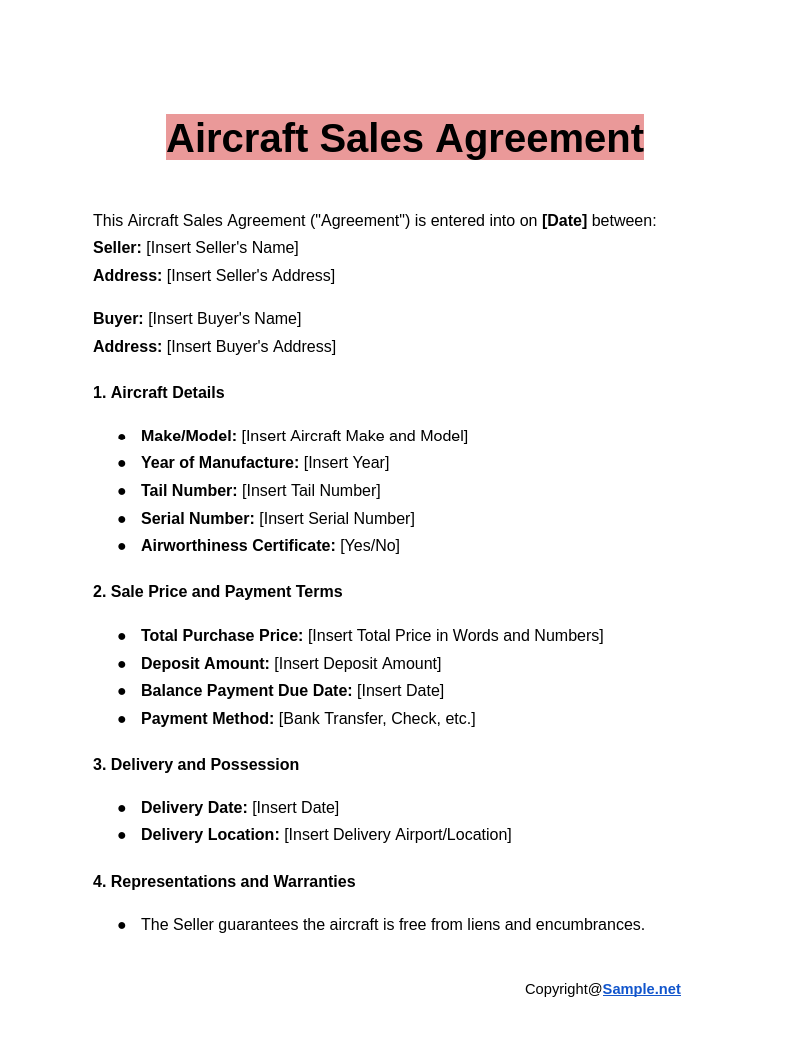 Aircraft Sales Agreement Google Docs 12 12 2024 03 54 PM