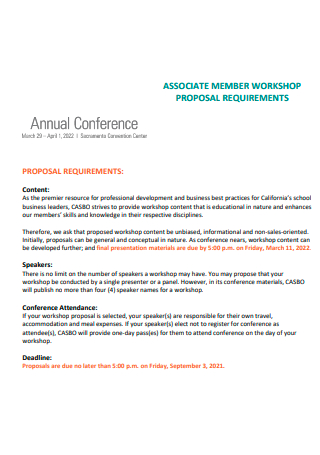 Annual Conference Associate Member Workshop Proposal