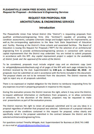 Architectural Engineering Services Proposal