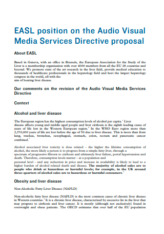 Audio Visual Media Services Directive Proposal