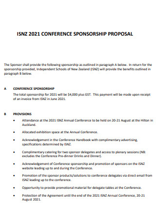 Basic Conference Sponsorship Proposal