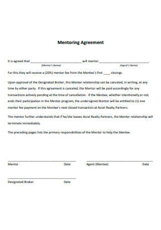 Basic Mentoring Agreement