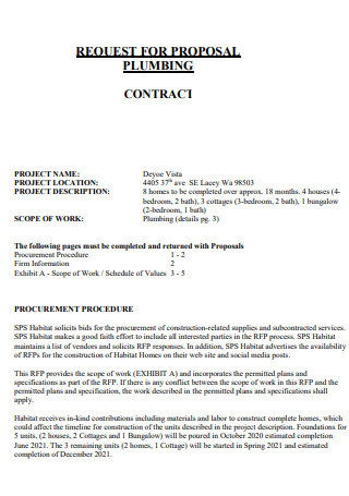 Basic Plumbing Contract Proposal