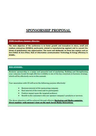 Business Sponsorship Proposal in PDF