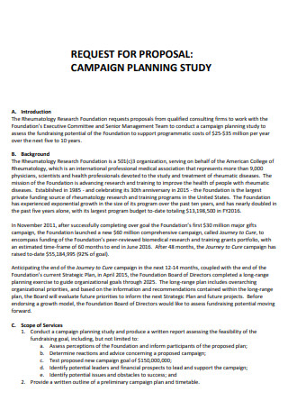 Campaign Planning Study Proposal