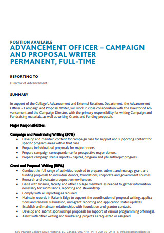 Campaign Proposal Writer