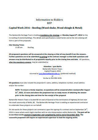 Capital Work Roofing Proposal