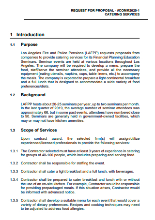 Catering Service Proposal in PDF