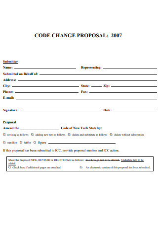 Code Change Proposal