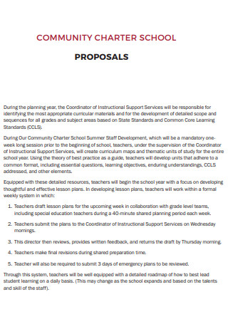 Community Charter School Proposal